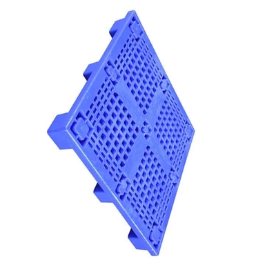 Gıda Fabrikası Düz ​​Plastik Palet 1000 X 1000 X 140 Mavi HDPE 0.6T Yük