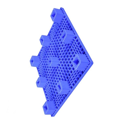 2000Kg Yük Düz Enjeksiyon Paleti 100 X 100 Cm HDPE Mavi Malzeme