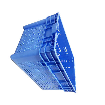 PE Nestable 23.6X15.7' Plastik Devir Sandığı Liman İçin Ergonomik Kollar