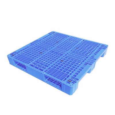 1100x1100 HDPE İstiflenebilir Plastik Palet Dinamik 2.5T Mavi 13.8Kg