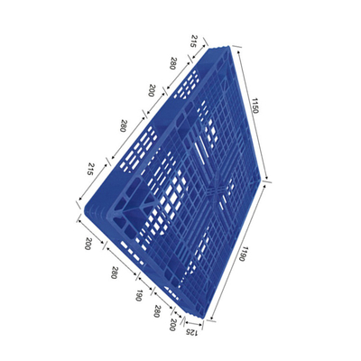 1200Kg Dinamik Depo Plastik Palet Mavi HDPE Çok Yönlü Taşıma