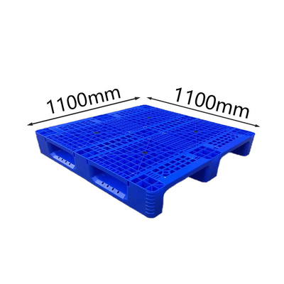 Gıda Fabrikası / Liman için Mavi Kaymaz HDPE Plastik Paletler 1100 X 1100 X 155