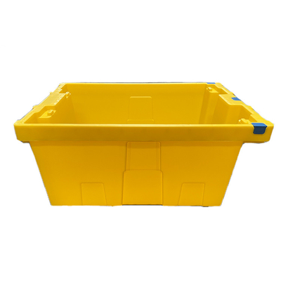%100 HDPE Sarı Hareketli Plastik Kasa 600 X 400 X 275mm Ağır Hizmet Dayanıklı AB Kutusu