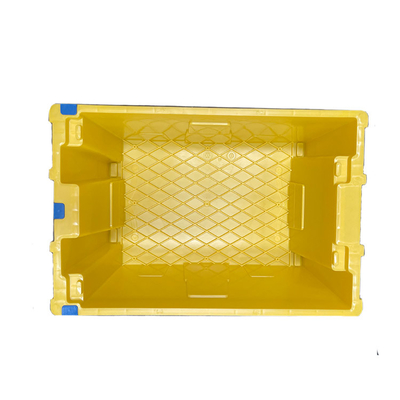%100 HDPE Sarı Hareketli Plastik Kasa 600 X 400 X 275mm Ağır Hizmet Dayanıklı AB Kutusu