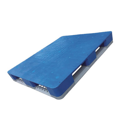 HDPE Endüstriyel Plastik Palet Mavi 120*100cm Bacalı Üst