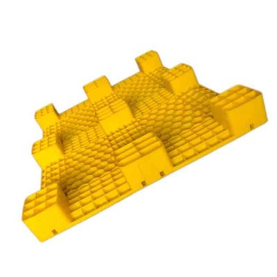 Sarı USDA Onaylı Plastik Palet Depolama PE İhracat 120x100cm