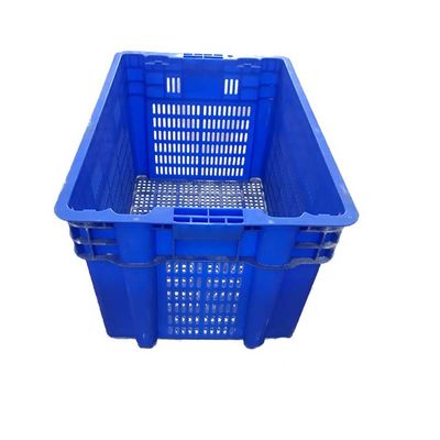 Mavi 60*40cm Meyve İstiflenebilir Saklama Kasaları 510x350 İç Ölçü