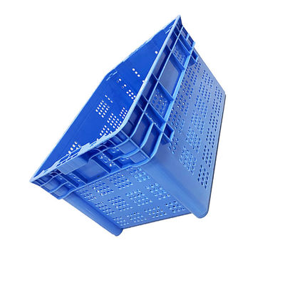 PE Nestable 23.6X15.7' Plastik Devir Sandığı Liman İçin Ergonomik Kollar