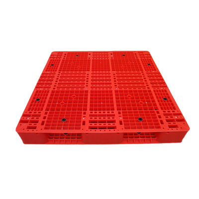 PE Hijyenik 1200x1200 Kırmızı İstiflenebilir Plastik Palet 6000Kg Depo İçin