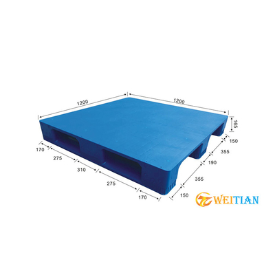 HDPE İstiflenebilir Yuvalanabilir Plastik Palet 1200x1200 Ağır Hizmet Ergonomik