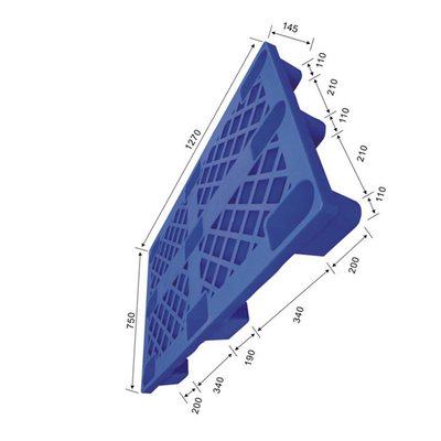 HDPE Port Yeniden Kullanılabilir Plastik Paletler 1270x750 Ergonomik Kollar