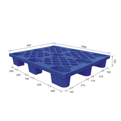 HDPE PP Endüstriyel Plastik Paletler 1000x800 Akış Yolu