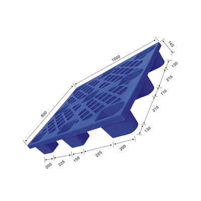Depo için 1000X800 PE Plastik Palet 500Kg Dinamik Ergonomik Taşıma