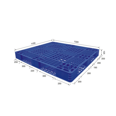 Hijyenik HDPE Plastik Palet 1190x1150 Mavi 4000Kg Depo İçin Statik