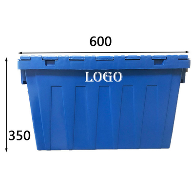 Yuvalanabilir Büyük Plastik Nakliye Kutuları HDPE Mavi Yük 50Kg Yeniden Kullanılabilir Hareketli Kutular