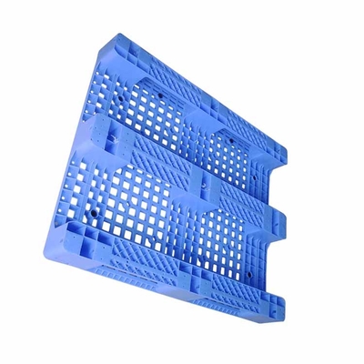 HDPE Mavi Raflı Plastik Paletler Dayanıklı Katı Düz ​​Raf 1200x1000mm