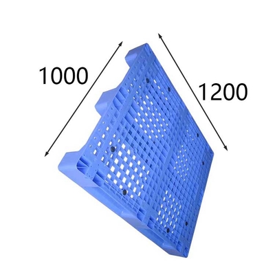 Virgin HDPE Hijyenik Plastik Paletler Katı Düz ​​Raf 5000kg İstifleme Yükü