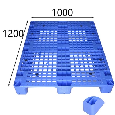 Statik Yük 6000 Kg Raflı Plastik Paletler Euro Standard HDPE Mavi 1200x1000
